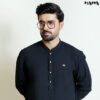 Black Designer Wear Sherwani collar